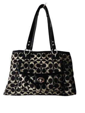 Coach Penelope Signature Satchel Handbag, Style F19043